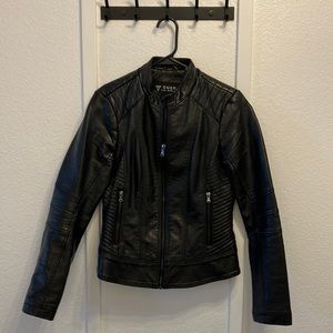 GUESS vegan leather moto jacket